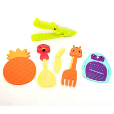 Image showing  Cooking Utensils, 10 pc. Animal Themed Kitchen Playset, Ages 2+