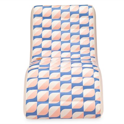 Image showing 5 th Funsicle Deco FunChaiser Lounge, Blue & Cream, Inflatable Pool & Water Float