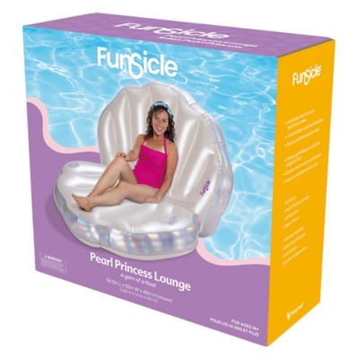 Funsicle Pearl Princess Lounge, Inflatable Pool & Water Float