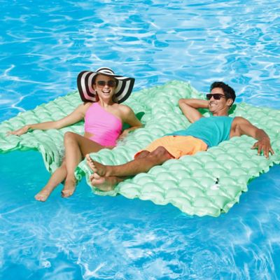 Image showing  Mega Party Mat, Fresh Mint, 8 ft. and Inflatable Pool & Water Float