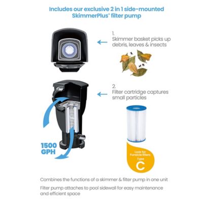 Image showing  24 ft. x 12 ft. Oasis Designer Rectangular Lap Pool, Above Ground Pool Set