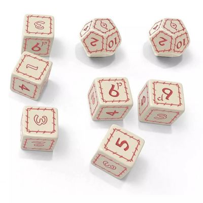 Free League The One Ring White Dice Set 8 Engraved Dice