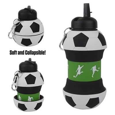 Image showing  Collapsible 1 Liter Water Bottle Soccer Ball