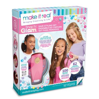 Make It Real Snap N' Glam Hair Styling Set, Kids Ages 8+