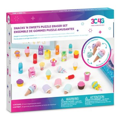 Image showing  Snacks 'N Sweets Puzzle Eraser Set, Kids Ages 8+