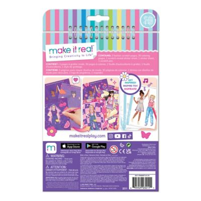 Image showing  Fashion Design Scratch Art Groovy Vibes, Kids Age 8+