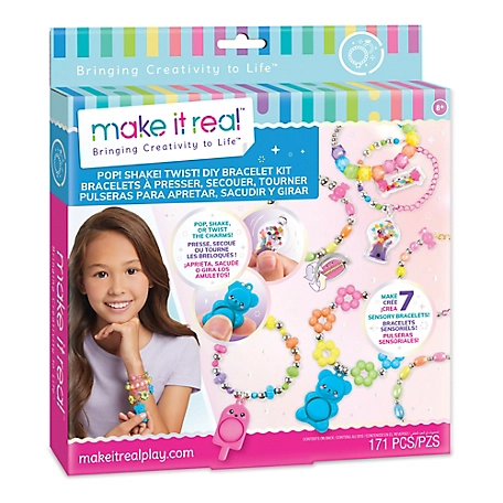 Make It Real Pop! Shake! Twist! DIY Bracelet Kit, Kids Age 8+