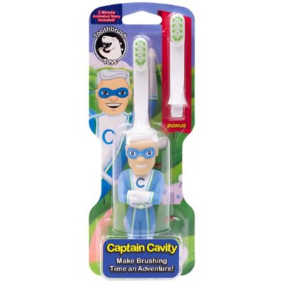 Toothbrush Toys Captain Cavity Superhero Figure Toothbrush, Kids Ages 2+