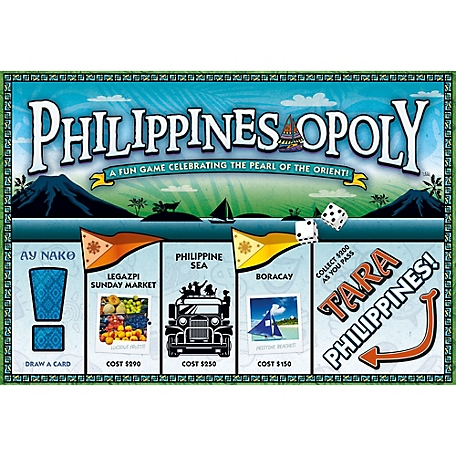 Late For the Sky Philippines-Opoly Country Themed Family Board Game, Ages 8+, 2-6 Players