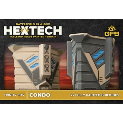 Gale Force Nine Hextech Trinity City Condo 2x Fully Painted Buildings, RPG Accessories