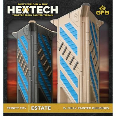 Gale Force Nine Hextech Trinity City Estate 2 Fully Painted Buildings, RPG Accessories
