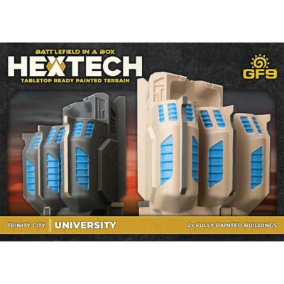 Gale Force Nine Hextech Trinity City University 2 Fully Painted Buildings, RPG Accessories