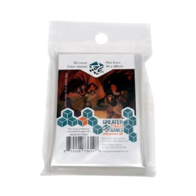 Image showing  Card Sleeves: Mini Euro Size 44 mm x 68 mm Expansion Pack, Card Game Protective Accessory 50-Pack Sleeves