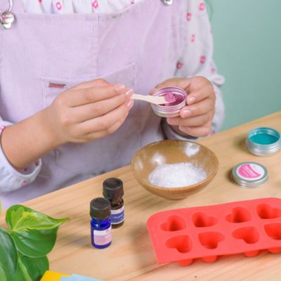 Image showing 9 th Kiss Naturals Bath Bomb Kit Make 8 Bombs, DIY Kid's Beauty Craft Kit, Kids Ages 6+