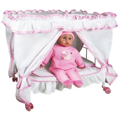 Lissi Princess Canopy Bed Set 14 in. Baby Doll, Kids Ages 3+