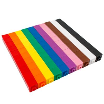 Image showing  100 Mathcubes, Pack of 100 Multi-Colored Cubes