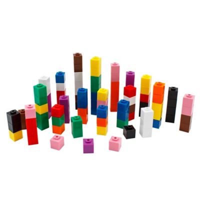 Image showing  100 Mathcubes, Pack of 100 Multi-Colored Cubes