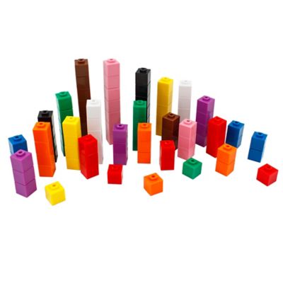 Image showing  100 Mathcubes, Pack of 100 Multi-Colored Cubes