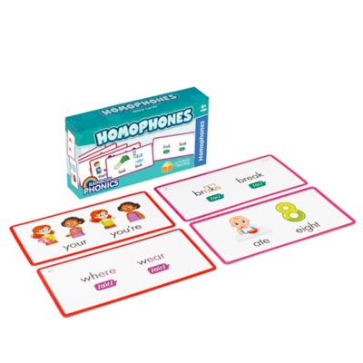 Image showing  Rainbow Phonics Homophones, 65 Word Cards