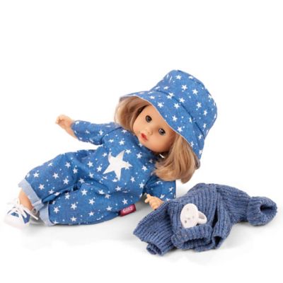 Gotz Muffin My Star 13 in. Baby Doll, Blue Bucket Hat & Cardigan, Kids Ages 3+