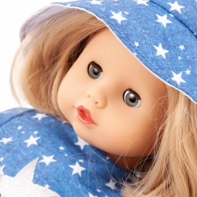 Image showing  Muffin My Star 13 in. Baby Doll, Blue Bucket Hat & Cardigan, Kids Ages 3+