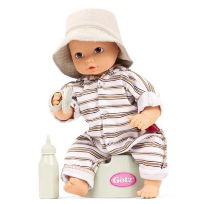 Gotz Aquini Girl Potty Baby Doll Urban Stripes Waterproof Doll, Kids Ages 18mo+