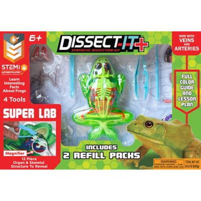 Dissect-It Deluxe Super Frog Lab, Synthetic Dissection Kit, STEM Learning Guide, Kids Age 6+