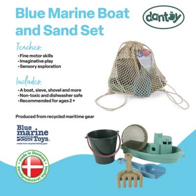 Image showing  Blue Marine Toys, Boat & Sand Playset, 5 pc., Toddlers Ages 2+