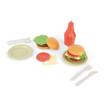 Dantoy BIO Burger, 19 pc. Play Food Playset, Plates & Utensils, Toddlers Age 2+