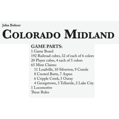 Image showing  Colorado Midland Strategy Train Board Game, Ages 12+, 3-5 Players