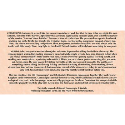 Image showing  Dominion Cornucopia & Guilds 2nd Edition Board Game, Ages 14+, 2-4 Players