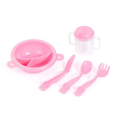 Image showing  Buggy Doll Stroller Set - Black, Pink, Hearts, Ages 3+