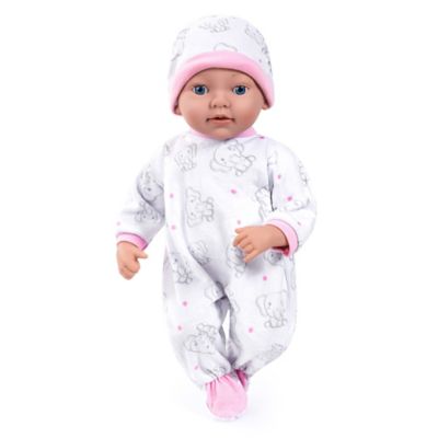 Image showing  Reborn 15 in. Baby Doll Set White Pink Elephant, Kids Age 18 mo+