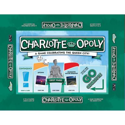 Late For the Sky Charlotte-Opoly City Themed Family Board Game, Ages 8+, 2-6 Players