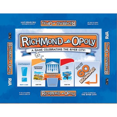 Late For the Sky Richmond-Opoly City Themed Family Board Game, Ages 8+, 2-6 Players