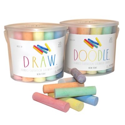 CocoNut Outdoor Rae Dunn Draw Doodle Jumbo Sidewalk Chalk 2 pk., Ages 3+