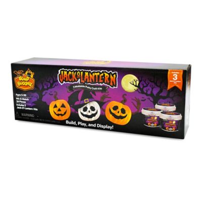 Build Buddiez Jack-O-Lantern Craft Kit 3 Pack Build, Play, & Display, Kids Ages 5+