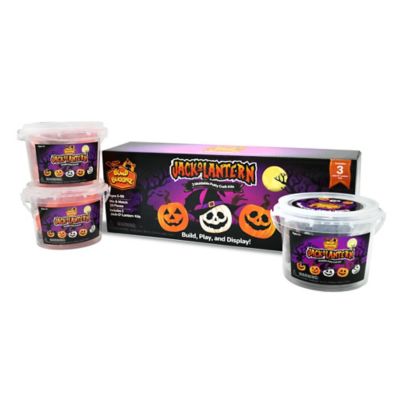 Image showing 9 th Build Buddiez Jack-O-Lantern Craft Kit 3 Pack Build, Play, & Display, Kids Ages 5+