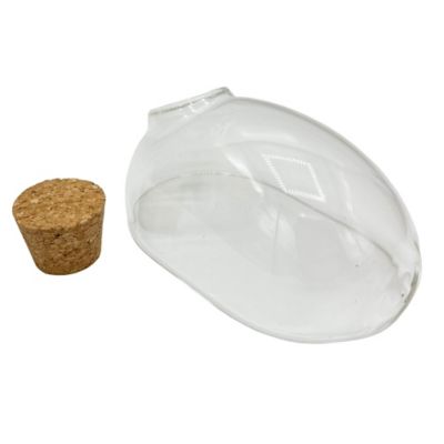 Image showing  Glass Terrarium Mouse With Cork Lid Gardening Planter