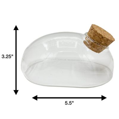 Image showing  Glass Terrarium Mouse With Cork Lid Gardening Planter