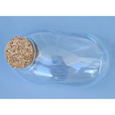 Image showing  Glass Terrarium Mouse With Cork Lid Gardening Planter