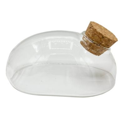 Image showing 6 th Unique Gardener Glass Terrarium Mouse With Cork Lid Gardening Planter