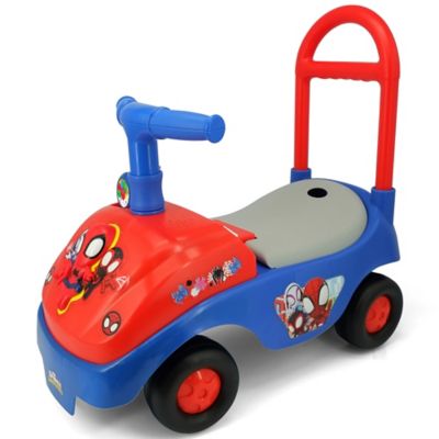 Kiddieland Foldable Handle Ride On, Spidey, Foot To Floor Vehicle