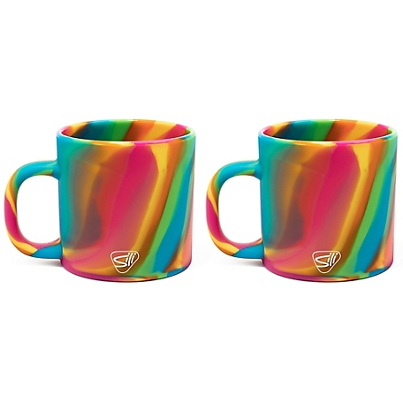 Silipint Coffee Mug 16 oz., 2 pk., Silicone Handled Unbreakable Cups, G0810125095788