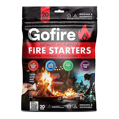 GoFire Ultimate All Purpose Fire Starters 20 pk. NonToxic