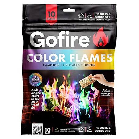 GoFire Colored Flames 10 pk. Magical Vibrant Dancing Colors