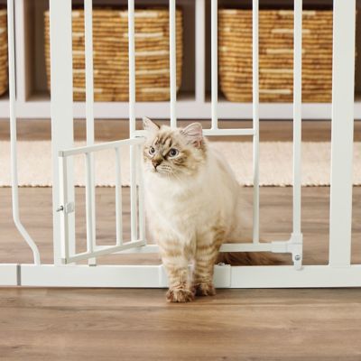 Image showing  Extra Wide Assembly Gate with Small Pet Door