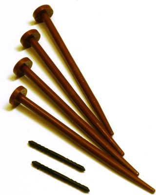 Image showing 6 th EcoBorder Recycled Rubber Flexible 4ft Lawn Edging L-shape, 6 pc. Box, Brown