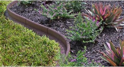 Image showing  Recycled Rubber Flexible 4ft Lawn Edging L-shape, 6 pc. Box, Grey