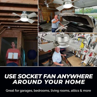 Image showing 7 th Bell & Howell Socket Fan Silver